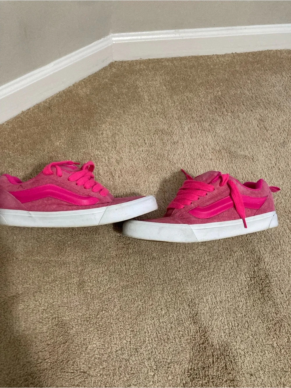 Vans Pink Suede Low-Top Sneakers